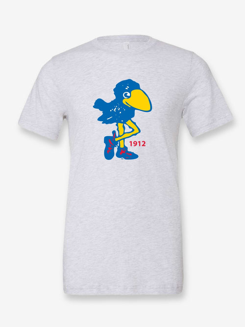 1912 Jayhawk on a white t-shirt