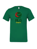 Algeria WC26 design on a kelly green Bella+Canvas 3001 tee