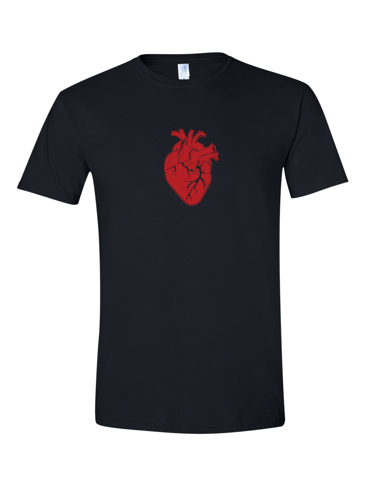 Anatomical Heart design on a black t-shirt
