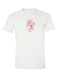 Anatomical Heart design on a white t-shirt