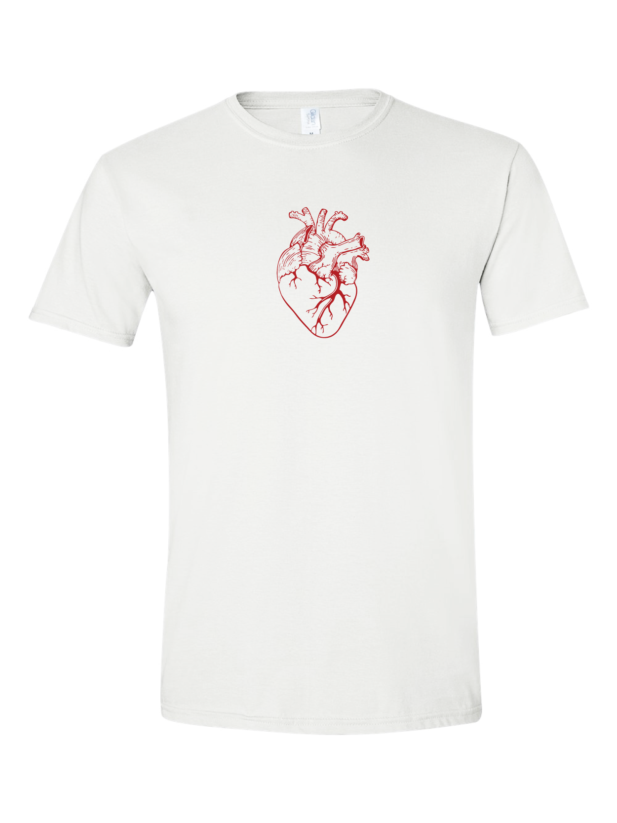 Anatomical Heart design on a white t-shirt