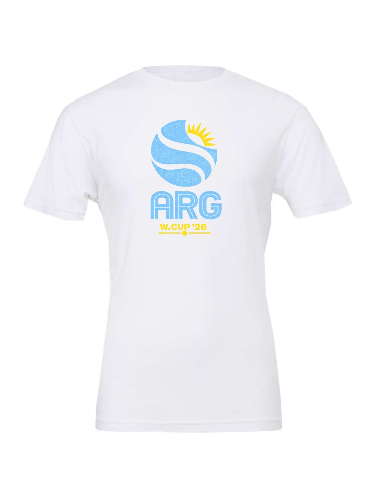Argentina WC26 design on a white Bella+Canvas 3001 tee