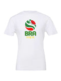 Brazil WC26 design on a white Bella+Canvas 3001 tee