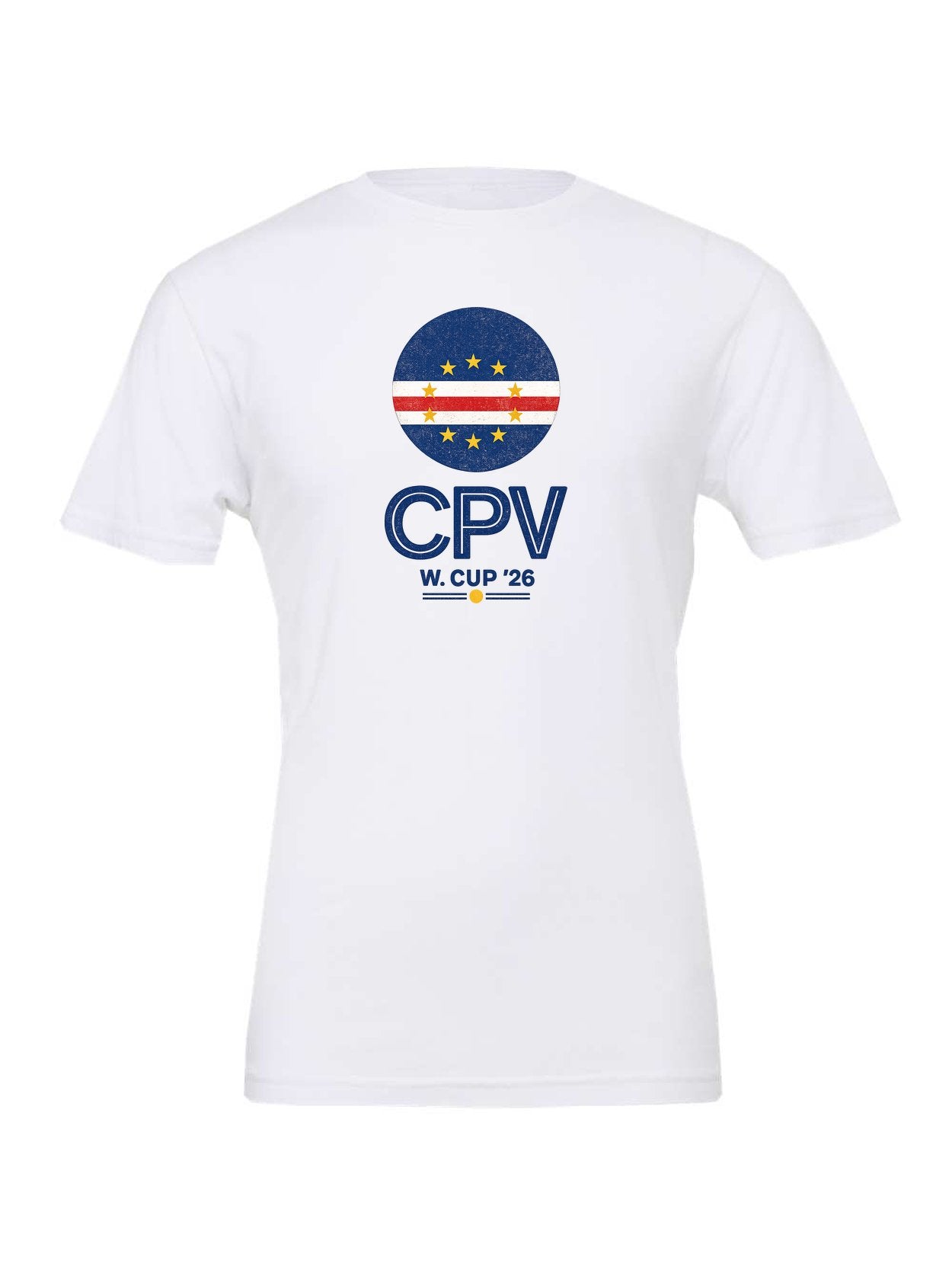 Cape Verde WC26 design on a white Bella+Canvas 3001 tee