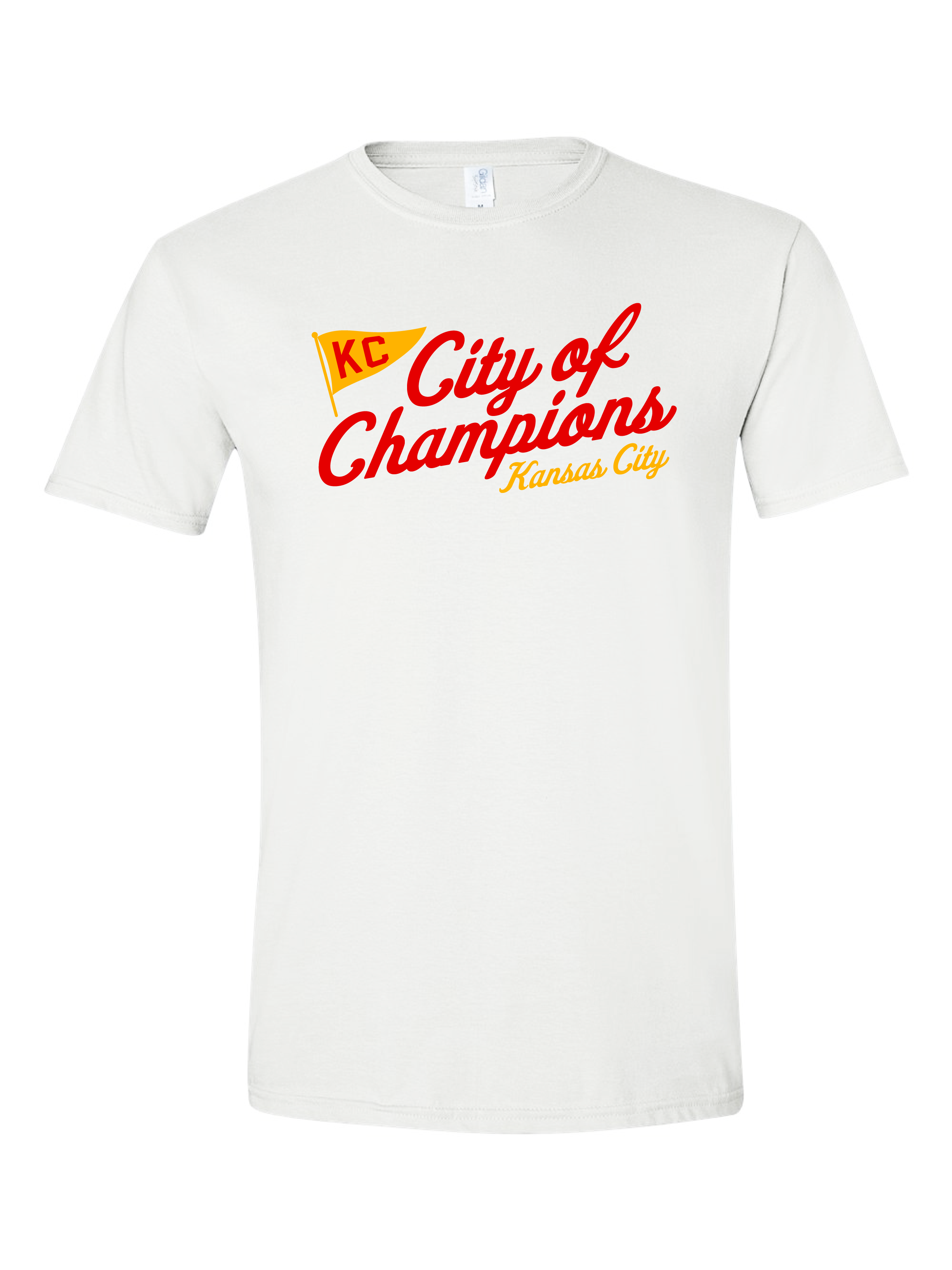 City of Champions design on a white t-shirt