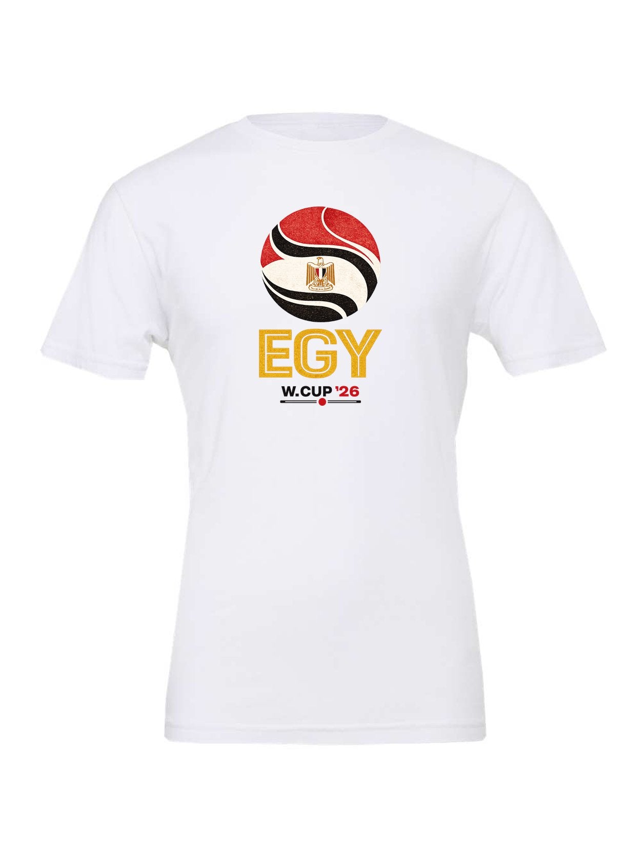 Egypt WC26 design on a white Bella+Canvas 3001 tee