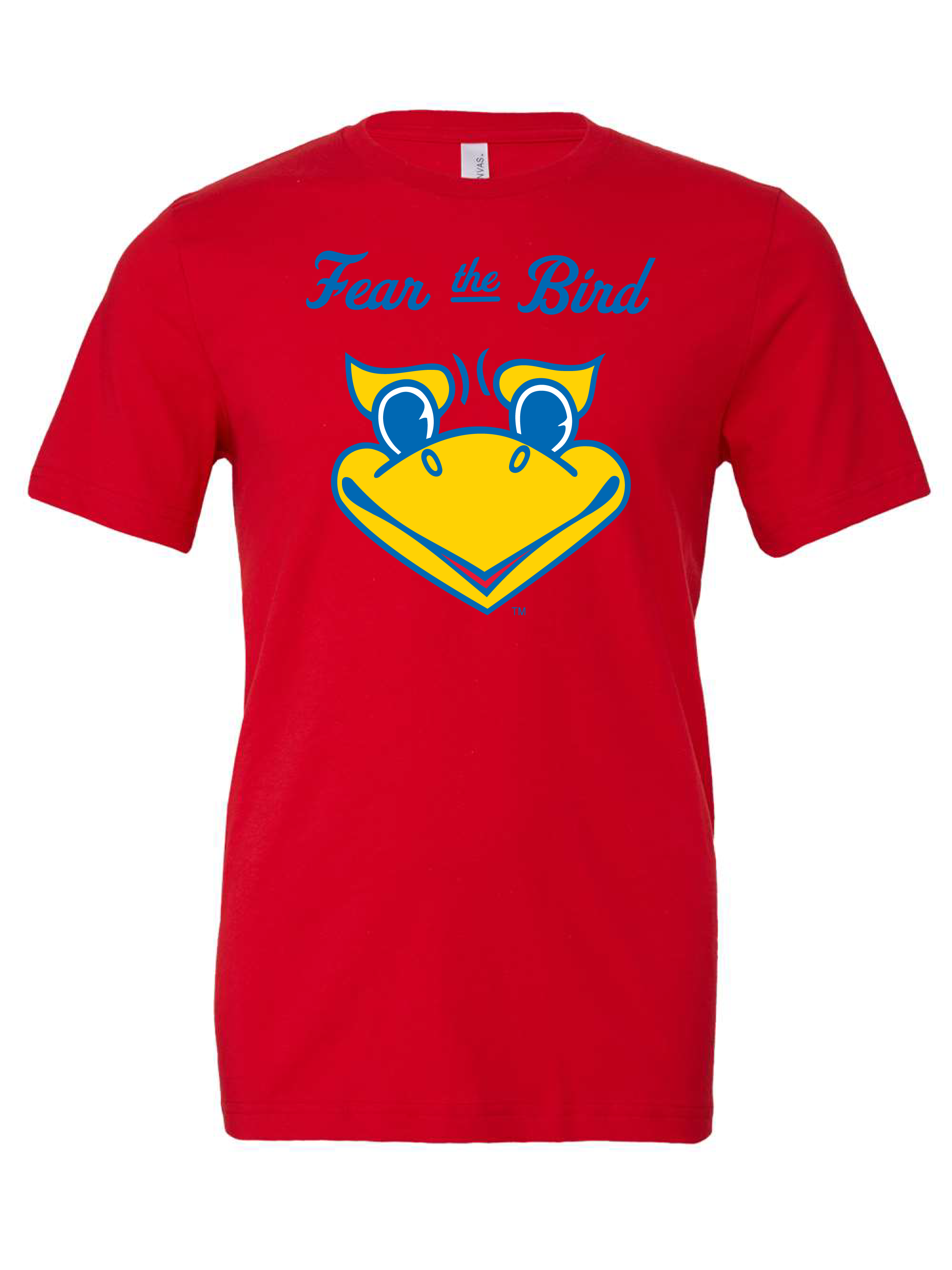 Fear the Bird design on a red t-shirt
