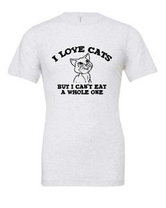 funny cats white tshirt white t-shirt