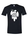 Here for the Booze design on a black t-shirt