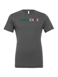 Lawrence Algeria WC26 design on an asphalt Bella+Canvas 3001 tee
