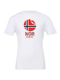 Norway WC26 design on a white Bella+Canvas 3001 tee