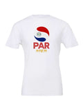 Paraguay WC26 design on a white Bella+Canvas 3001 tee