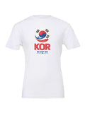 South Korea WC26 design on a white Bella+Canvas 3001 tee