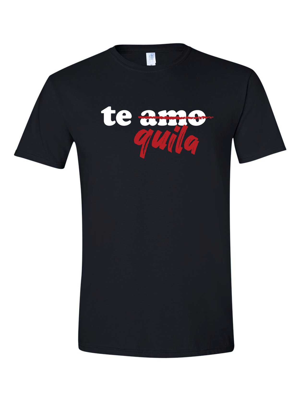 tequila drinking i love you i love tequila funny cross out black tshirt t-shirt