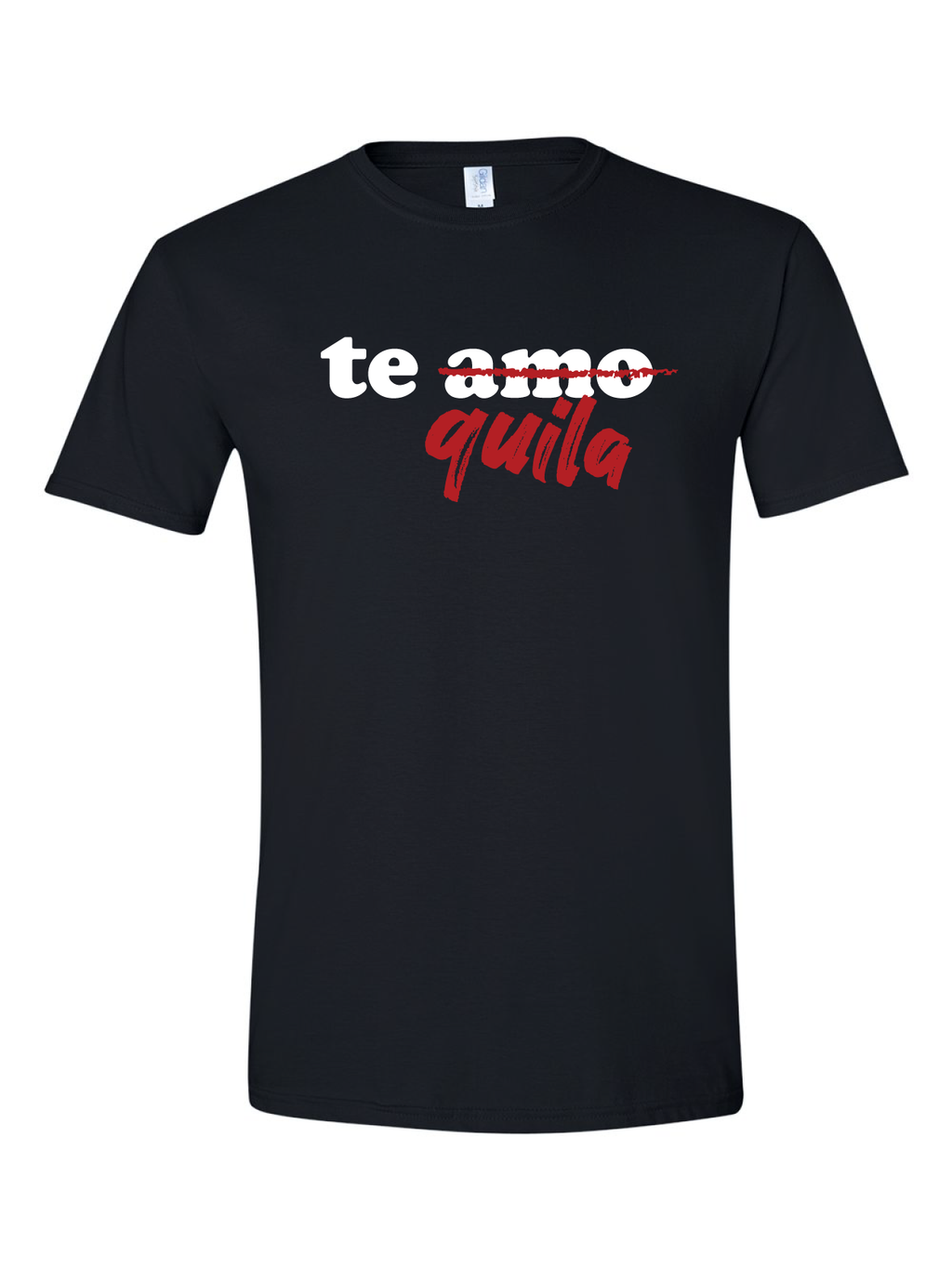tequila drinking i love you i love tequila funny cross out black tshirt t-shirt