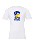 Ukraine WC26 design on a white Bella+Canvas 3001 tee