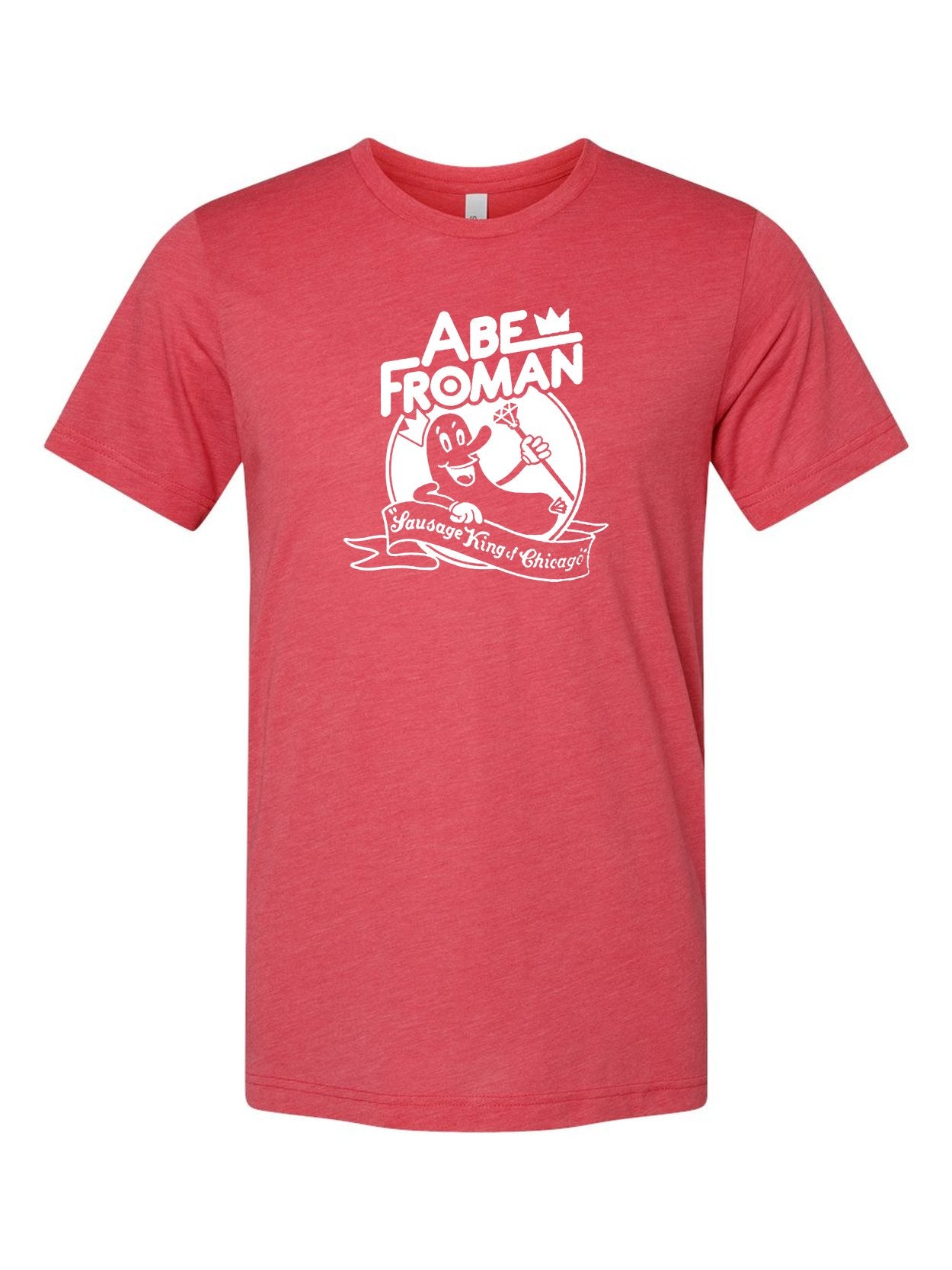 Abe Froman on a true red t-shirt