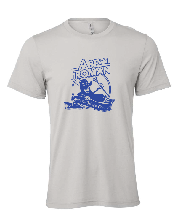 Abe Froman design on a gray t-shirt