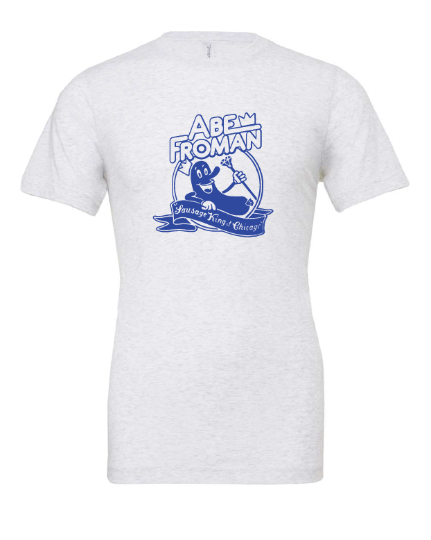 Abe Froman design on a white t-shirt
