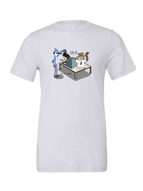 ACME Hot and Fresh on a white t-shirt