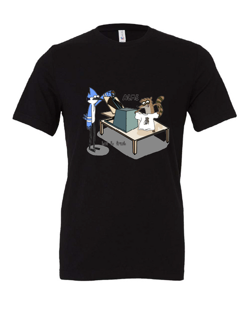 ACME Hot and Fresh design on a black t-shirt