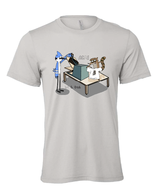 ACME Hot and Fresh design on a gray t-shirt
