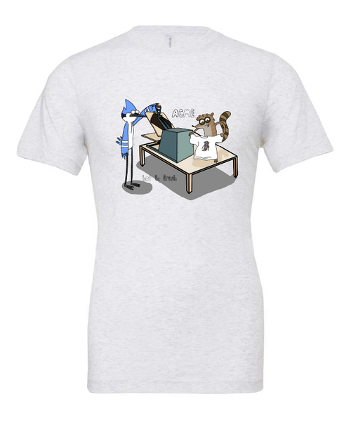 ACME Hot and Fresh design on a white t-shirt