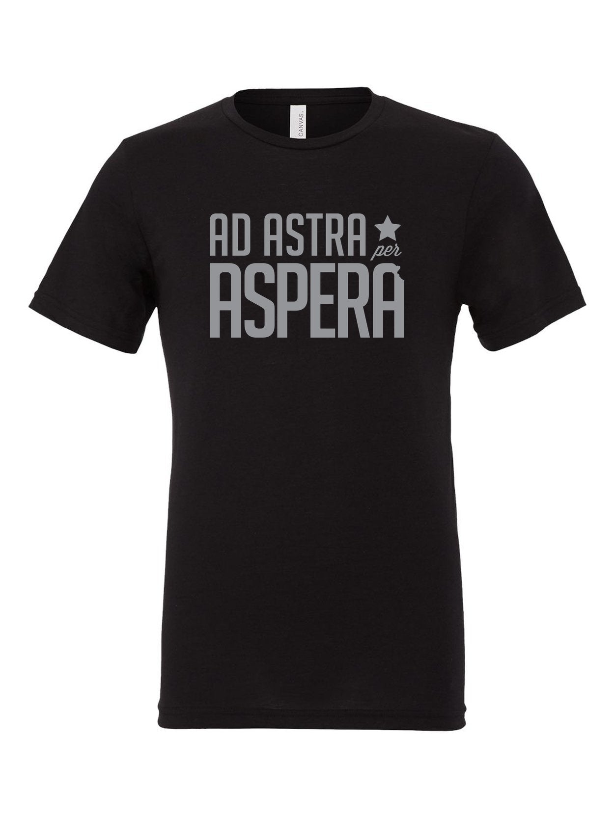 Ad Astra Per Aspera on a black t-shirt