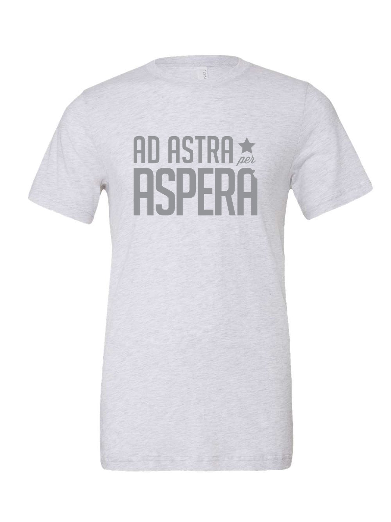 Ad Astra Per Aspera on a white t-shirt