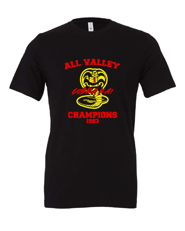 cobra kai karate kid movie black tshirt t-shirt 