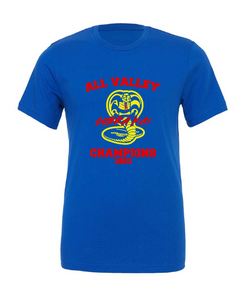 cobra kai karate kid movie blue tshirt t-shirt 