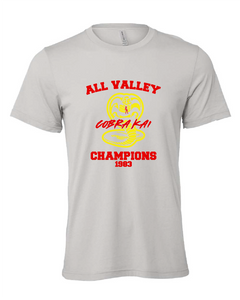 cobra kai karate kid movie gray tshirt t-shirt 