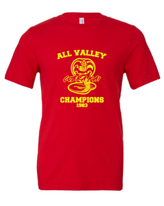 cobra kai karate kid movie red tshirt t-shirt 