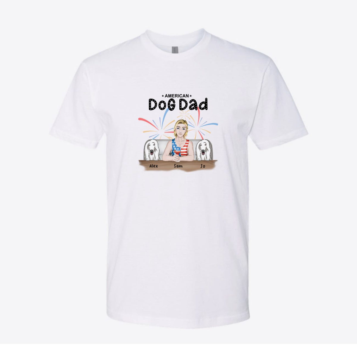 American Dog Dad Custom Tee