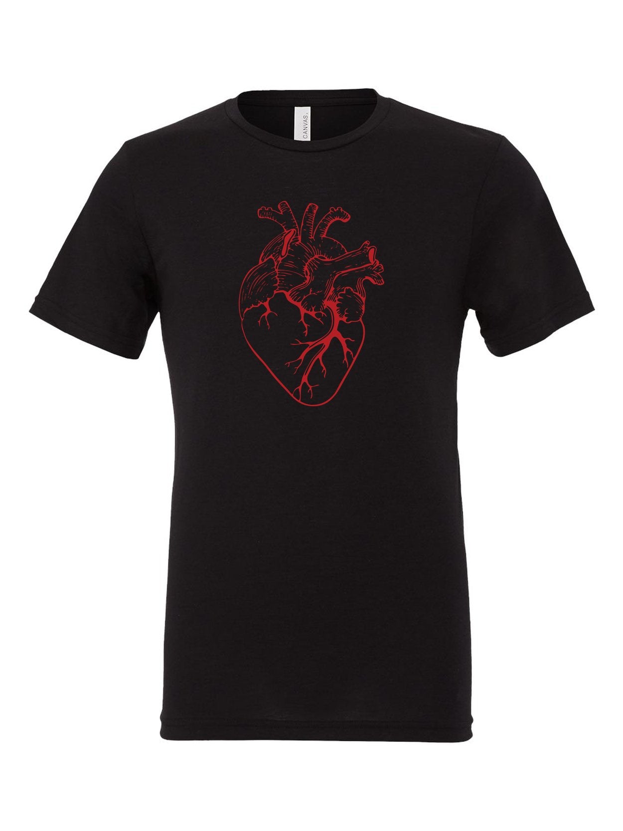 Anatomical Heart on a black t-shirt