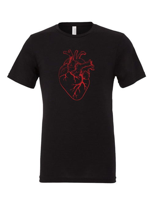 Anatomical Heart on a black t-shirt