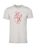 Anatomical Heart on a cement gray t-shirt