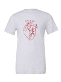 Anatomical Heart on a white t-shirt