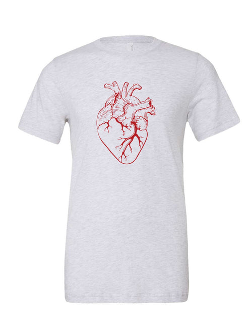 Anatomical Heart on a white t-shirt