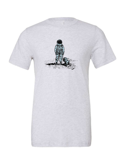 Astronaut Dog on a white t-shirt