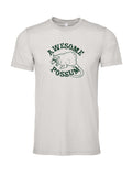 Awesome Possum on a cement gray t-shirt