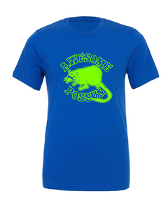 funny awesome possum pun sunglasses blue tshirt t-shirt