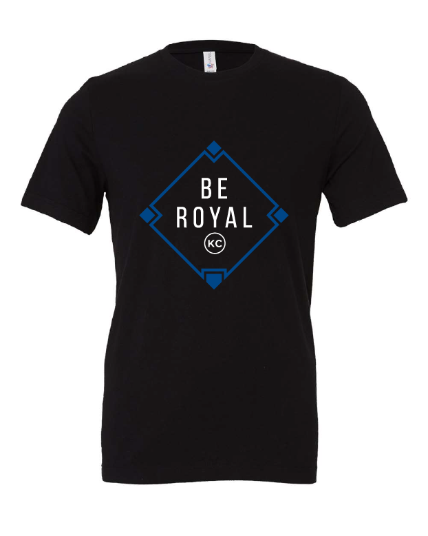 Be Royal design on a black t-shirt