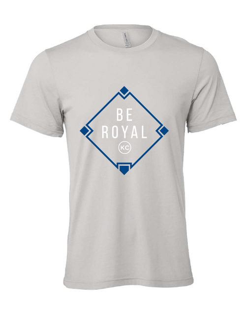 Be Royal design on a gray t-shirt