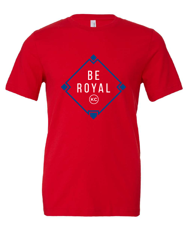 Be Royal design on a red t-shirt