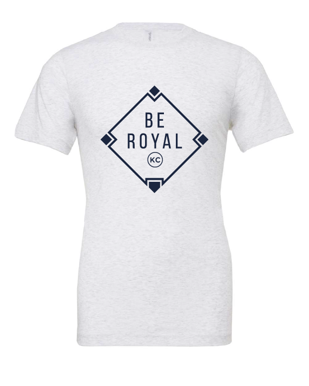Be Royal design on a white t-shirt