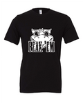 Beak 'Em design on a black t-shirt