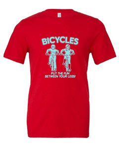 bicycle funny innuendo red tshirt t-shirt 
