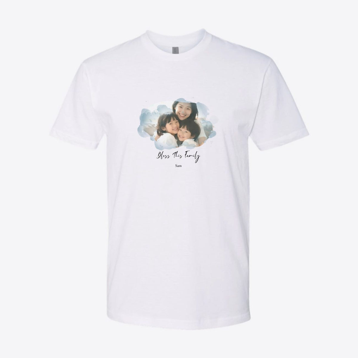 Bless This Family Photo Custom Tee