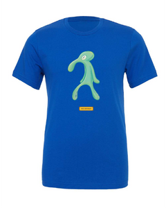 squidward sponge bob tv show painting blue tshirt t-shirt 